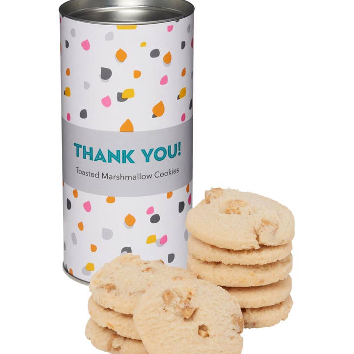 Infinity Brands - Wholesale Biscuit - Thank You 150g Toasted Marshmallow Cookies Gift Tube0