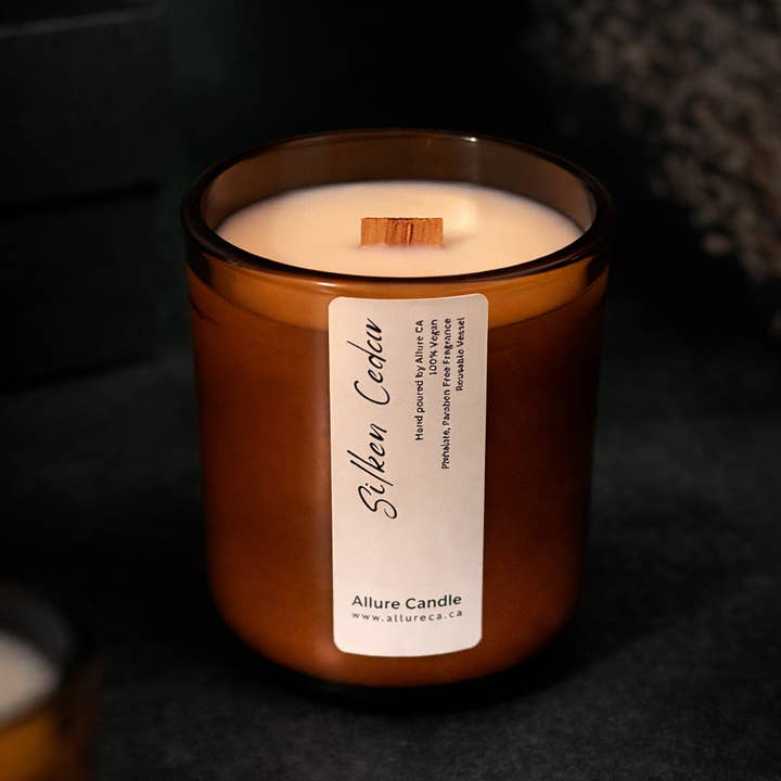 Allure CA - Wholesale Jar/Filled Candle - Personalized Soy Jar Candle | 8 oz Vegan Wax12