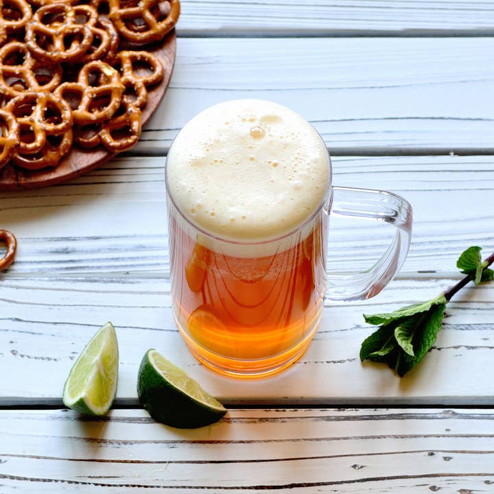 Youngever - Wholesale Beer Glass/Mug - Youngever 4 Pack 16OZ Plastic Beer Glasses, Beer Mug, Cups3