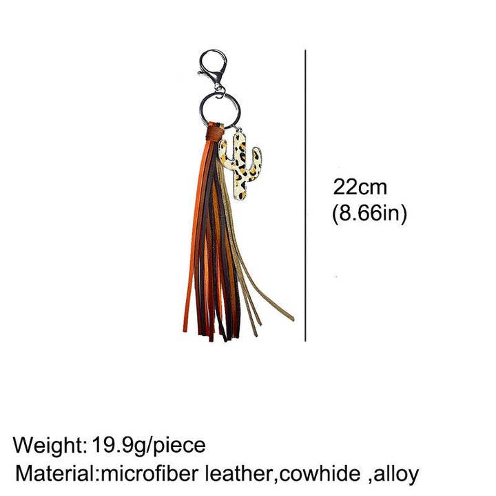 Mio Queena – Großhandel Schlüsselanhänger – Damen – Schlüsselanhänger mit farbigem Quastenkaktus-Anhänger im westlichen Stil5