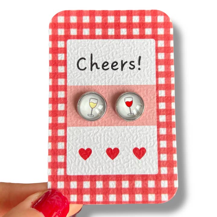 Puces d'Oreilles Verres de Vin pour la vente par Dans l'Air du Temps Bijoux