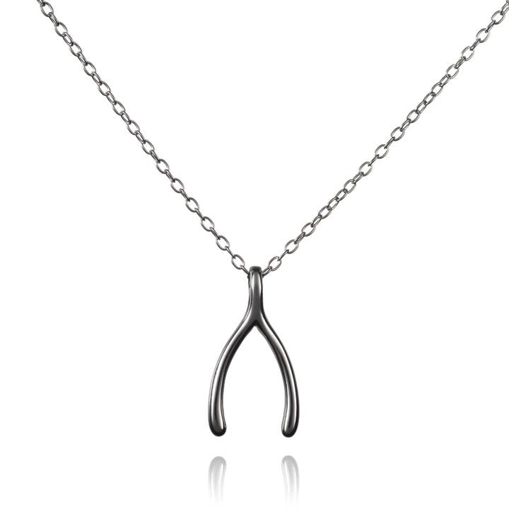 Sterling Silver Wishbone Pendant Necklace for Women for wholesale by Namana