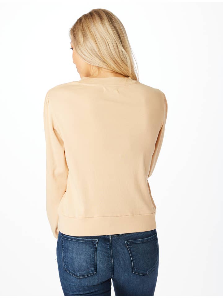 Stewart Simmons - Wholesale Sweatshirt – Women's - The Thankful Glitter Script Long Sleeve1