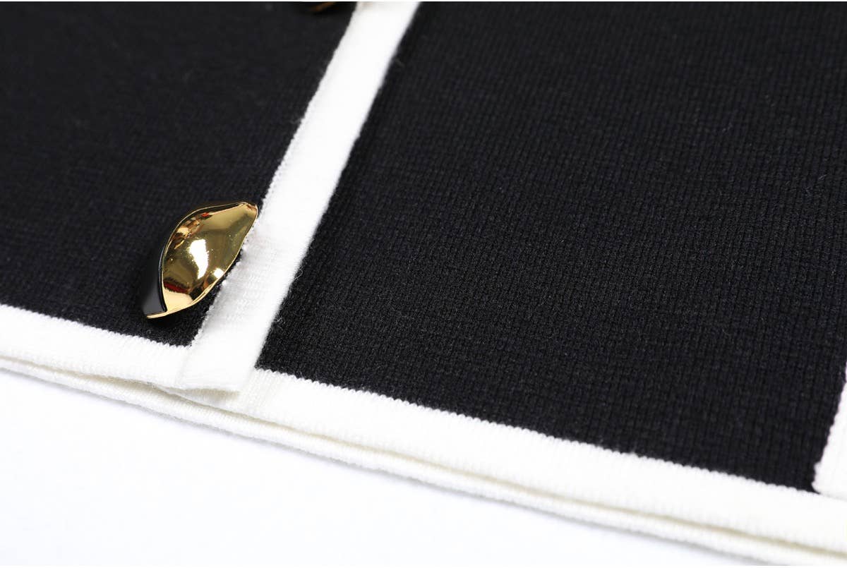 Productseeker – wholesale Top & pants set (NOT Loungewear) – Women's – SET91Y Chic Tweed Knit Cardigan Jacket & Trimmed Pants Set4