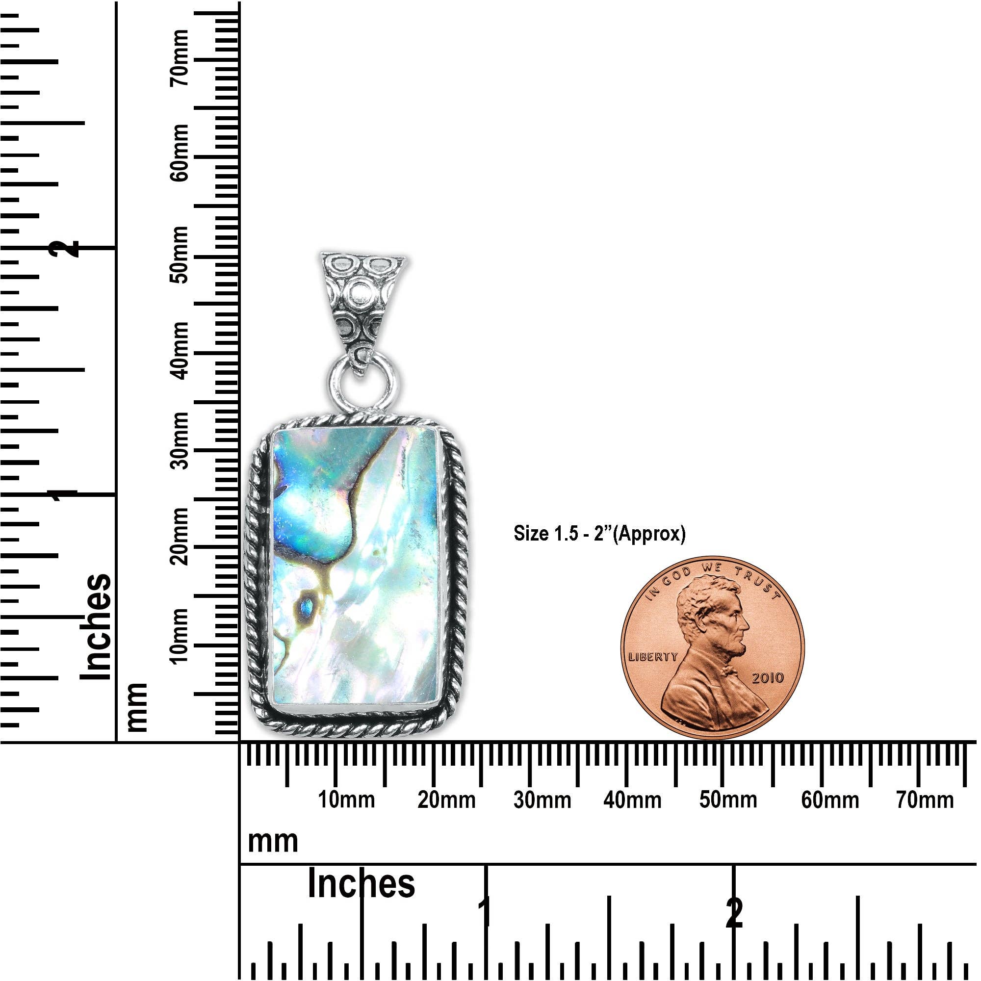 Handmade Jewels – wholesale Individual charm/pendant – Abalone Shell Designer Pendants - Handmade, Silver-Plated, Assorted Designs1