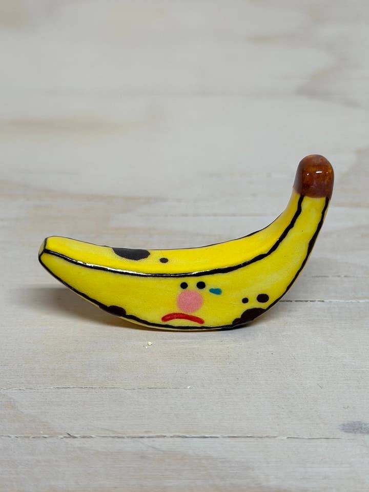 Bad Banana Desk Pal - Mini Ceramic Trinket (Made to Order) for wholesale by Rolly Poly Studios