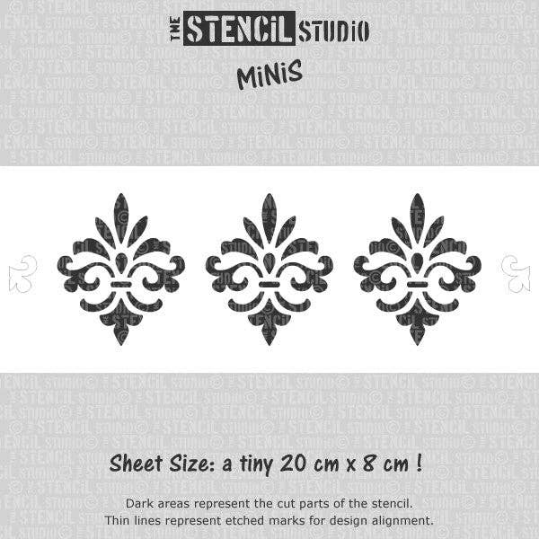 The Stencil Studio – wholesale Stencil/craft die – Stencil MiNiS - Damask Border Stencil1