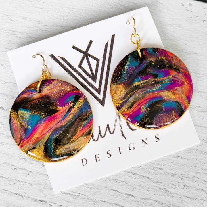 Pendentifs en forme de cercle coloré pour la vente par Vault 14 Designs, LLC