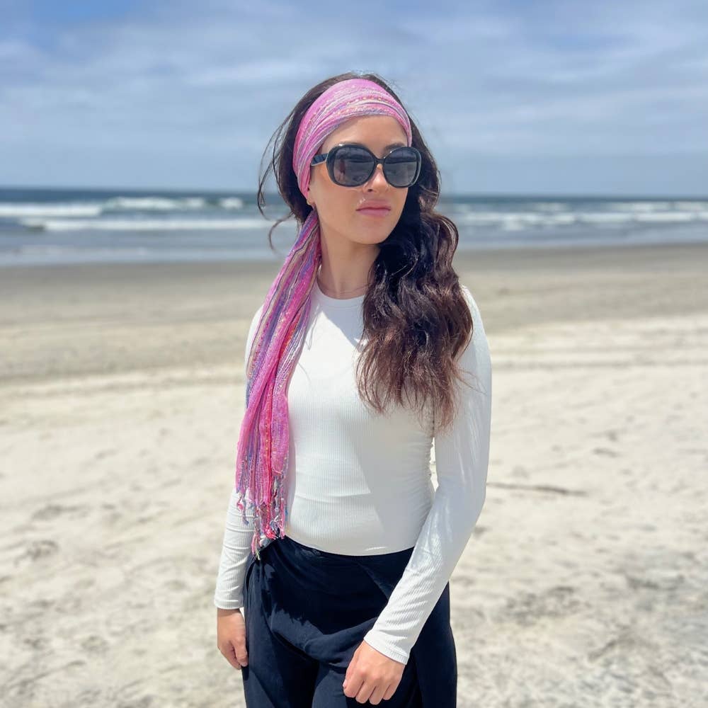 Humble Hilo – wholesale Scarf – Women's – Humble Hilo Multicolored Thread Artisan Scarf113