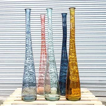 Recycled Glass Blown Glass Vase 120cm Jarron for wholesale by Jarapa