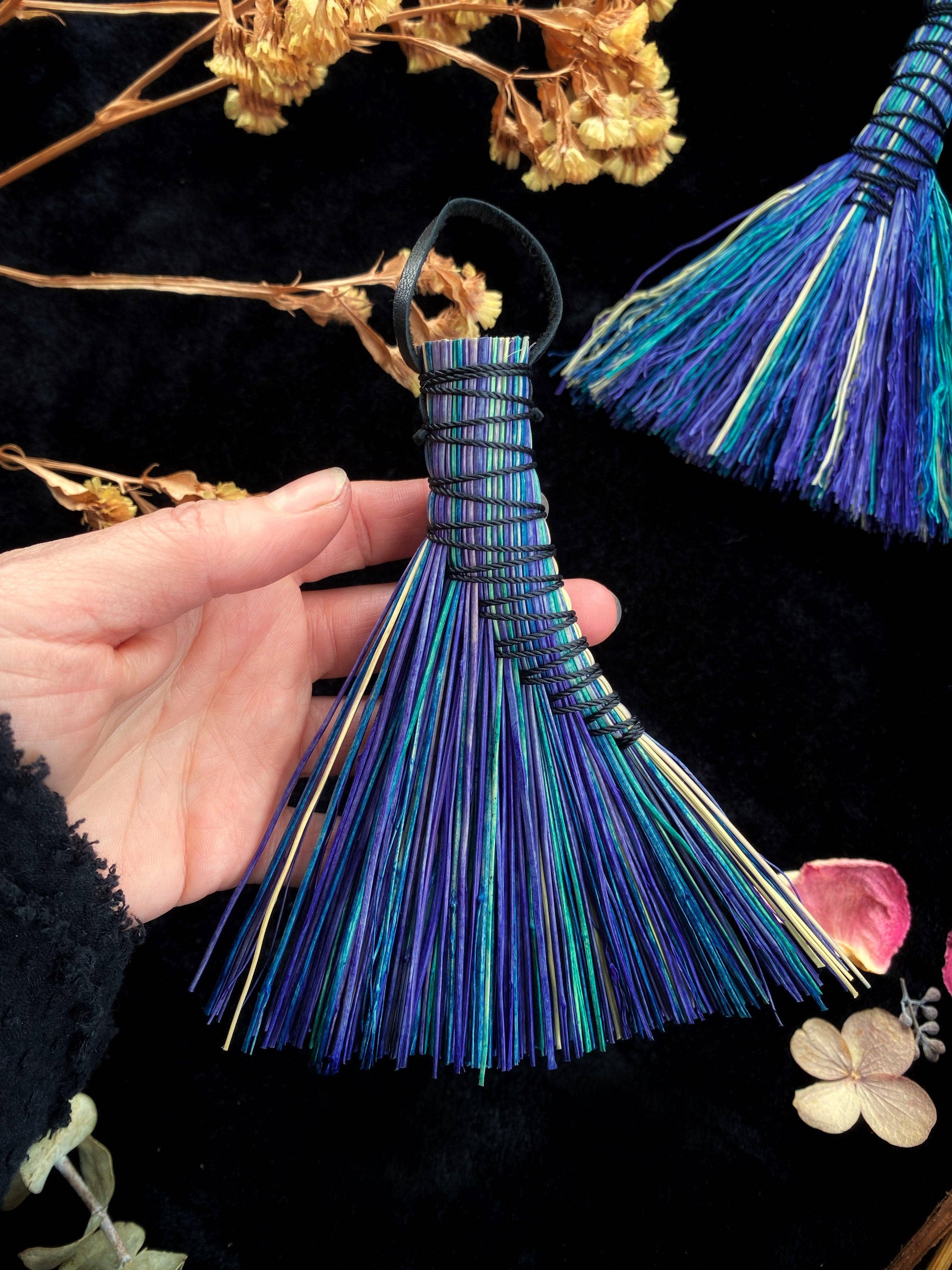 Keven Craft Rituals LLC - Wholesale Meditation Supplies - Hand Dyed Altar Brooms - 5 -6” Broomcorn6