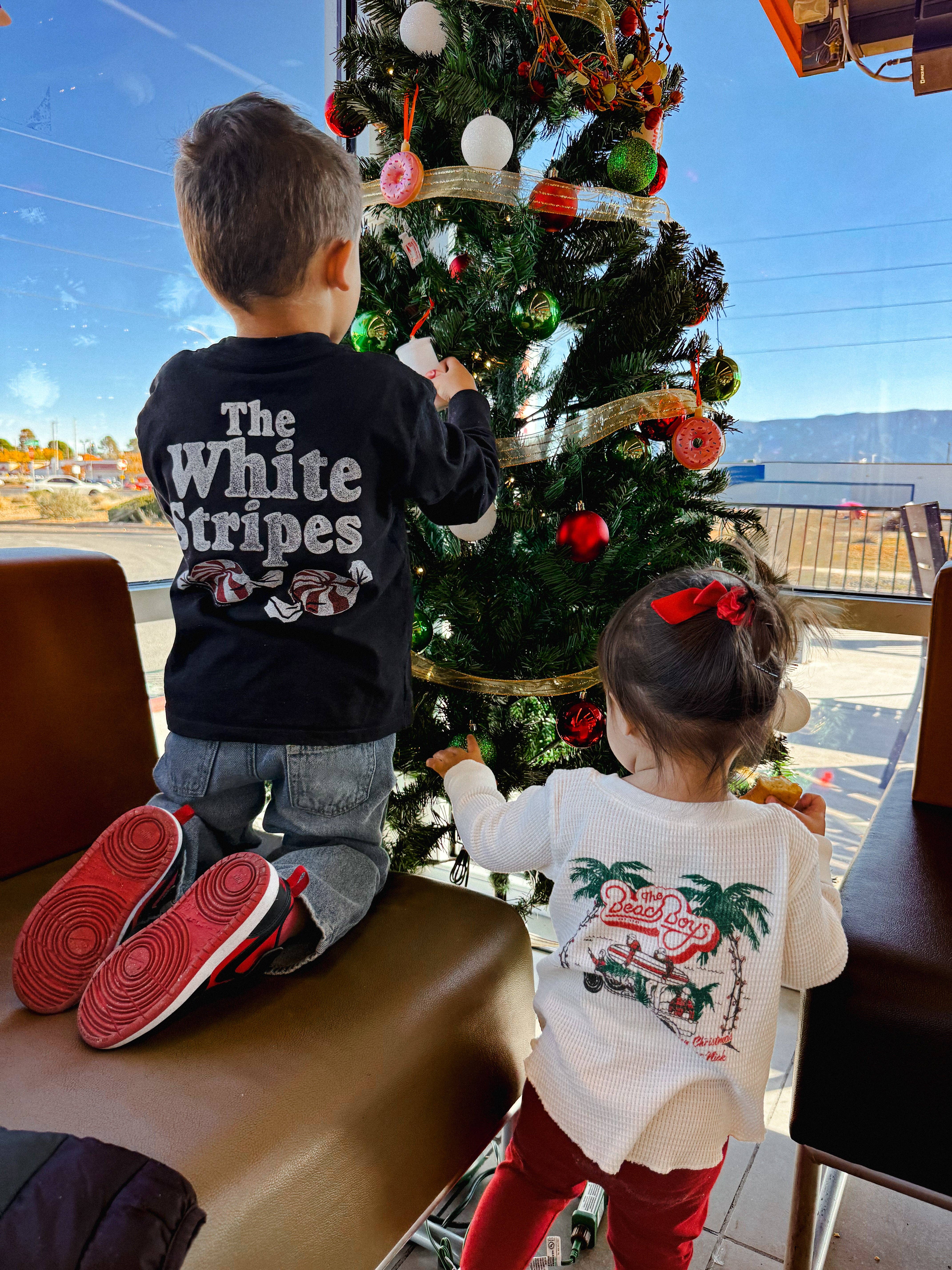 Rowdy Sprout - Wholesale T-shirt met zeefdruk - Kinderen - Witte Strepen Pepermunt Snoep T-shirt2