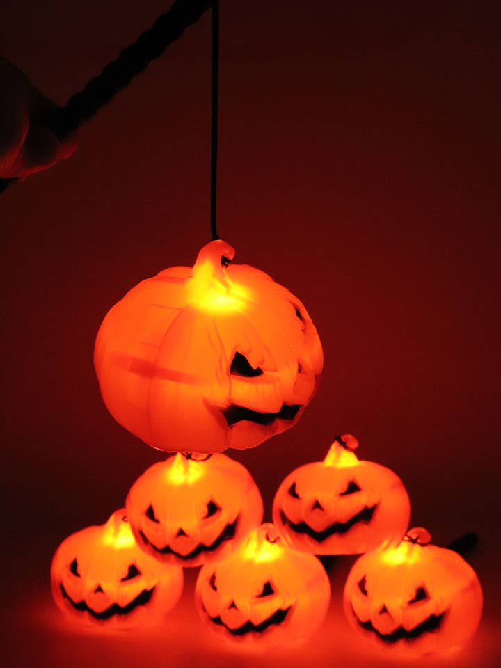 Abóbora Jack O' Lantern Varinha de Tocha Brilhante LED por atacado de Cap Zone