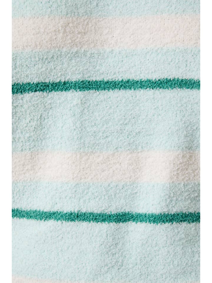 LE LIS - Vente Ensemble de vêtements d'intérieur – femme - Haut en tricot à rayures à manches longues avec pantalon en tricot à jambes larges5