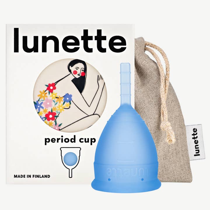 Lunette Period Cup Blue Size 1 & 2 for wholesale by Lunette