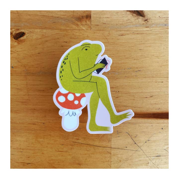 Sydney Warnes - Wholesale Sticker - Reading Frog Sticker3