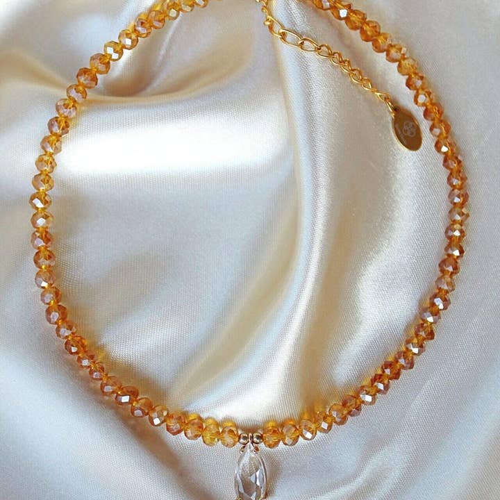 Divine Dulcet - Wholesale Choker/Collar - "Champagne Party" | 18 Karats Austrian Crystals Choker