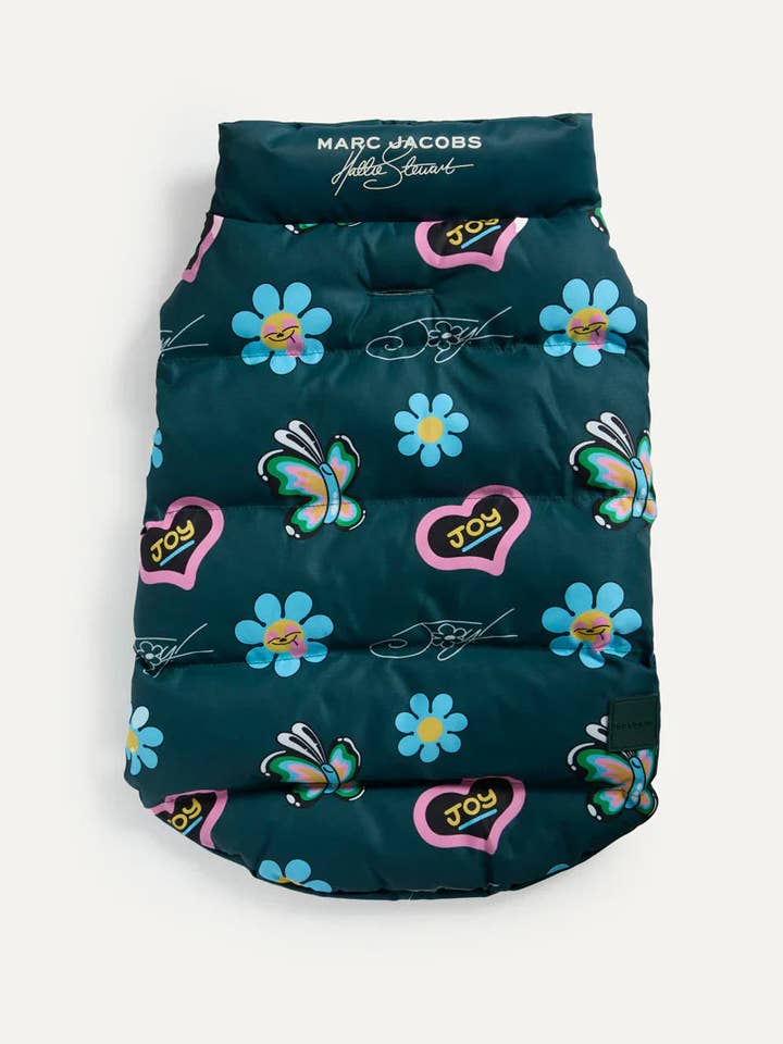 Hattie Stewart x Marc Jacobs x maxbone Green Puffer Dog Vest for wholesale by maxbone