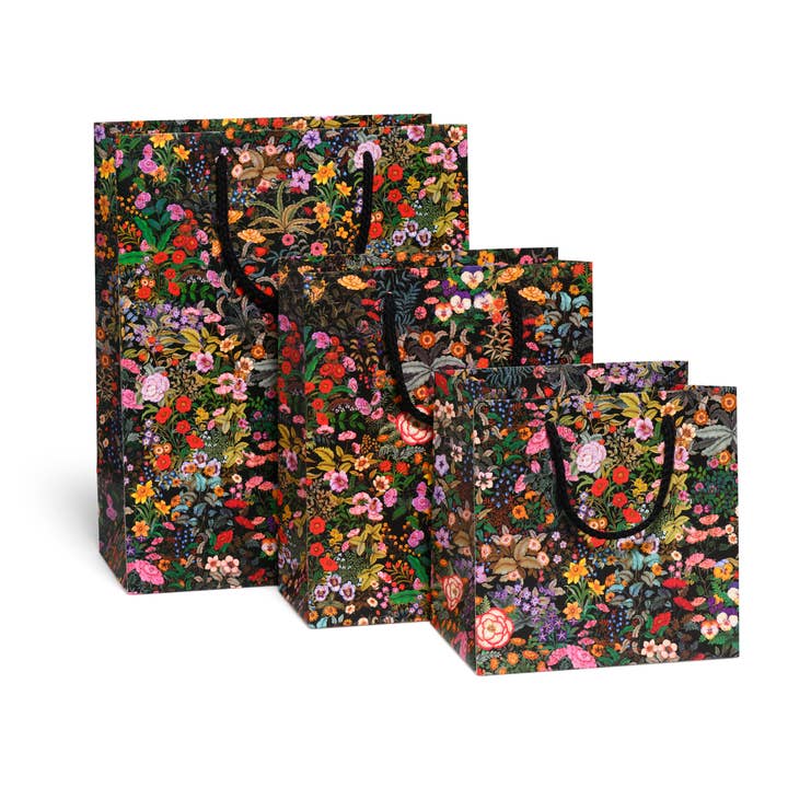 Meadow Black gift bags for wholesale by Red Cap Cards