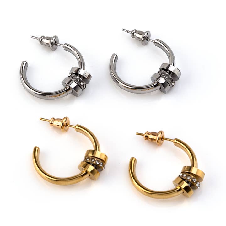 Steel Earring GE2109008 for wholesale by Shebiju