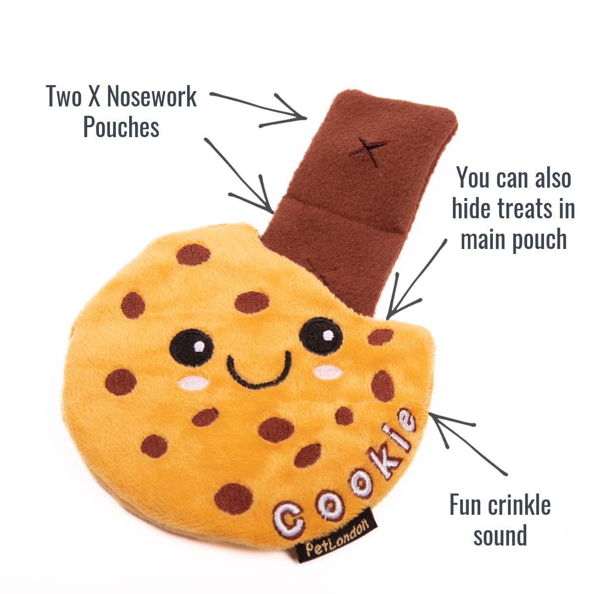 PetLondon - Vente Peluche – chien - Jouet pour chiens Nosework Cookie1