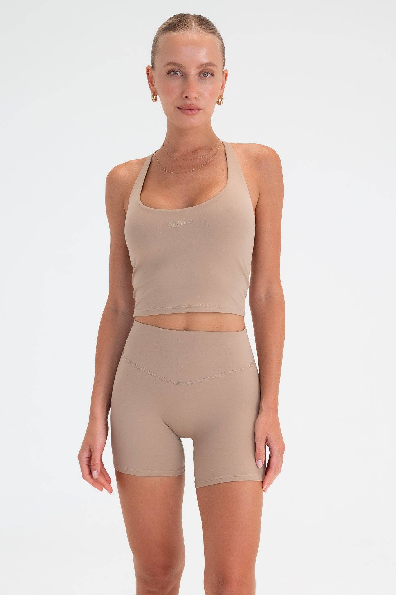 Vitality – Engroshandel Sportstop – til kvinder – Cloud II™ Snøre Tanktop - Khaki1