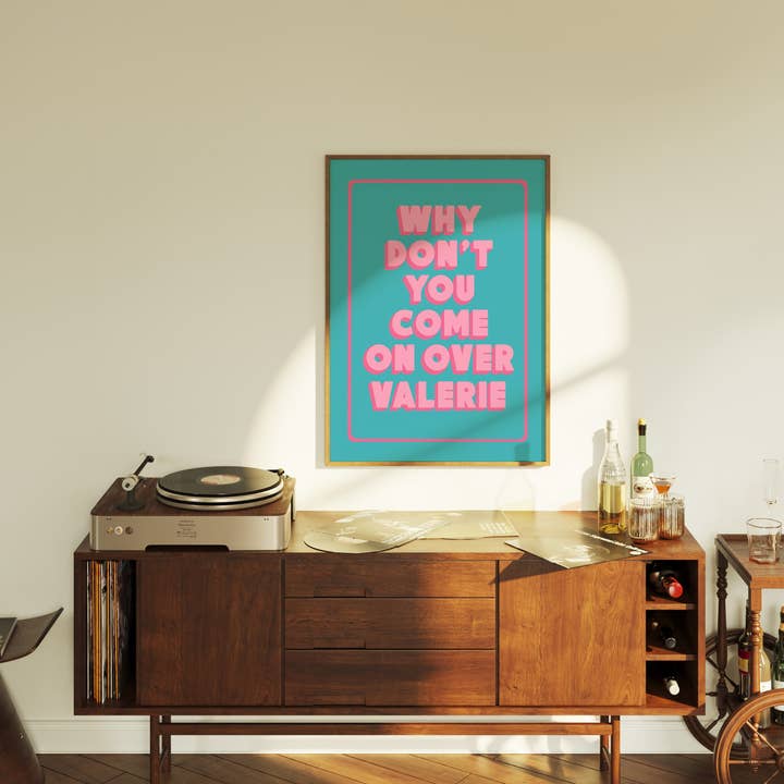 Twisted Rebel Designs - Vente Affiche d'art - Impression de paroles d'art de Valérie5