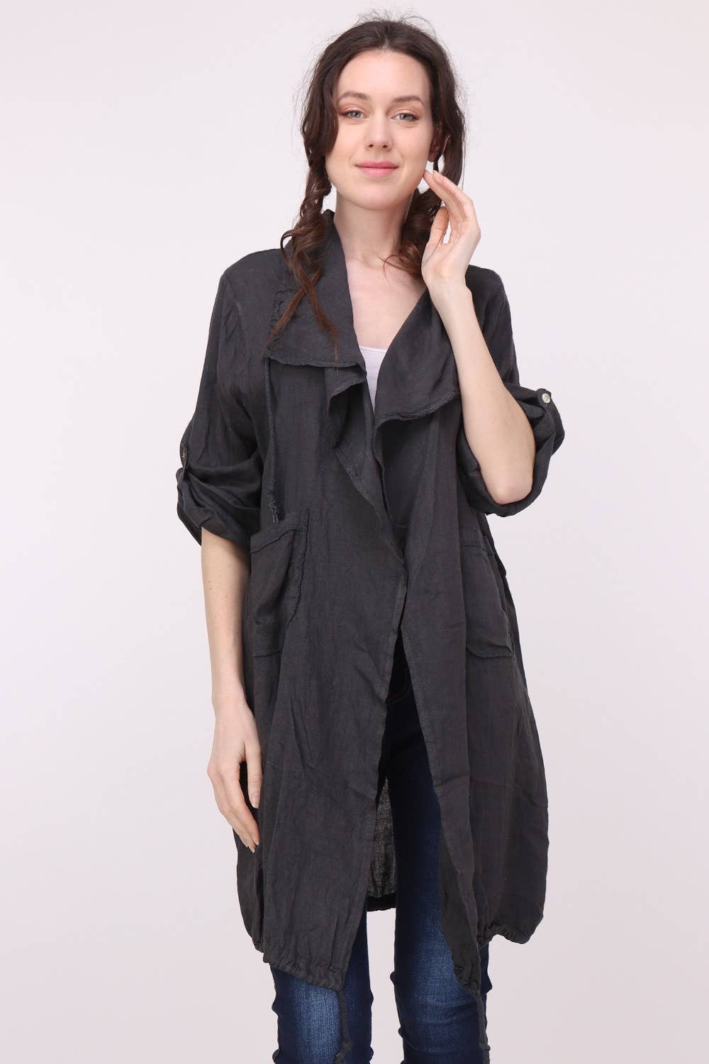 LÉA & LUC - Wholesale Outerwear Vest - Women's - 100% Linen Vest REF. 967915