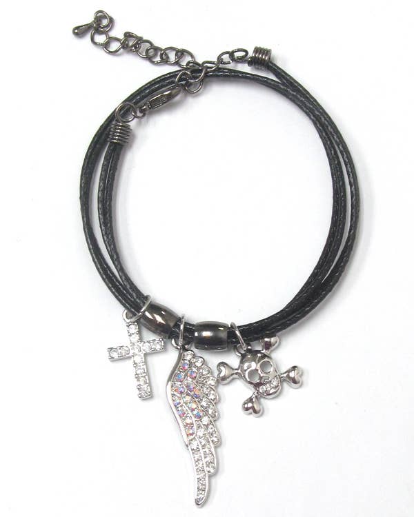 Jewelry Max - Wholesale Charm/Dangle Bracelet - ( F241 )  CRYSTAL CHARM BRACELET0