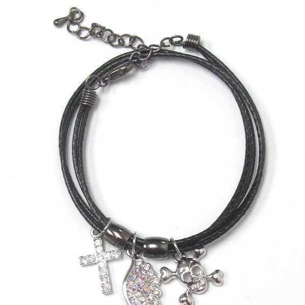 Jewelry Max - Wholesale Charm/Dangle Bracelet - ( F241 ) CRYSTAL CHARM BRACELET0