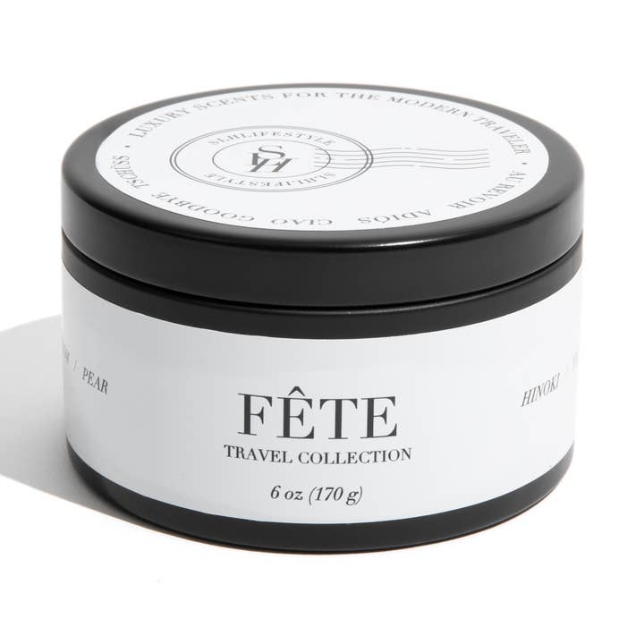 Fête Travel Candle for wholesale by SLHLifestyle