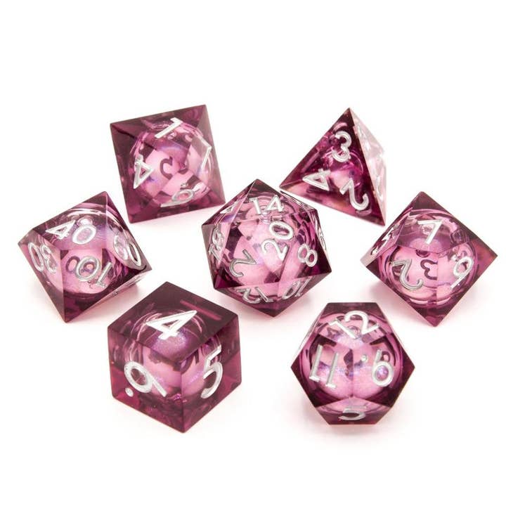Moonbeam | Liquid Core Dice | 7-Polyhedral Set for wholesale by Tabletop Dominion Limited