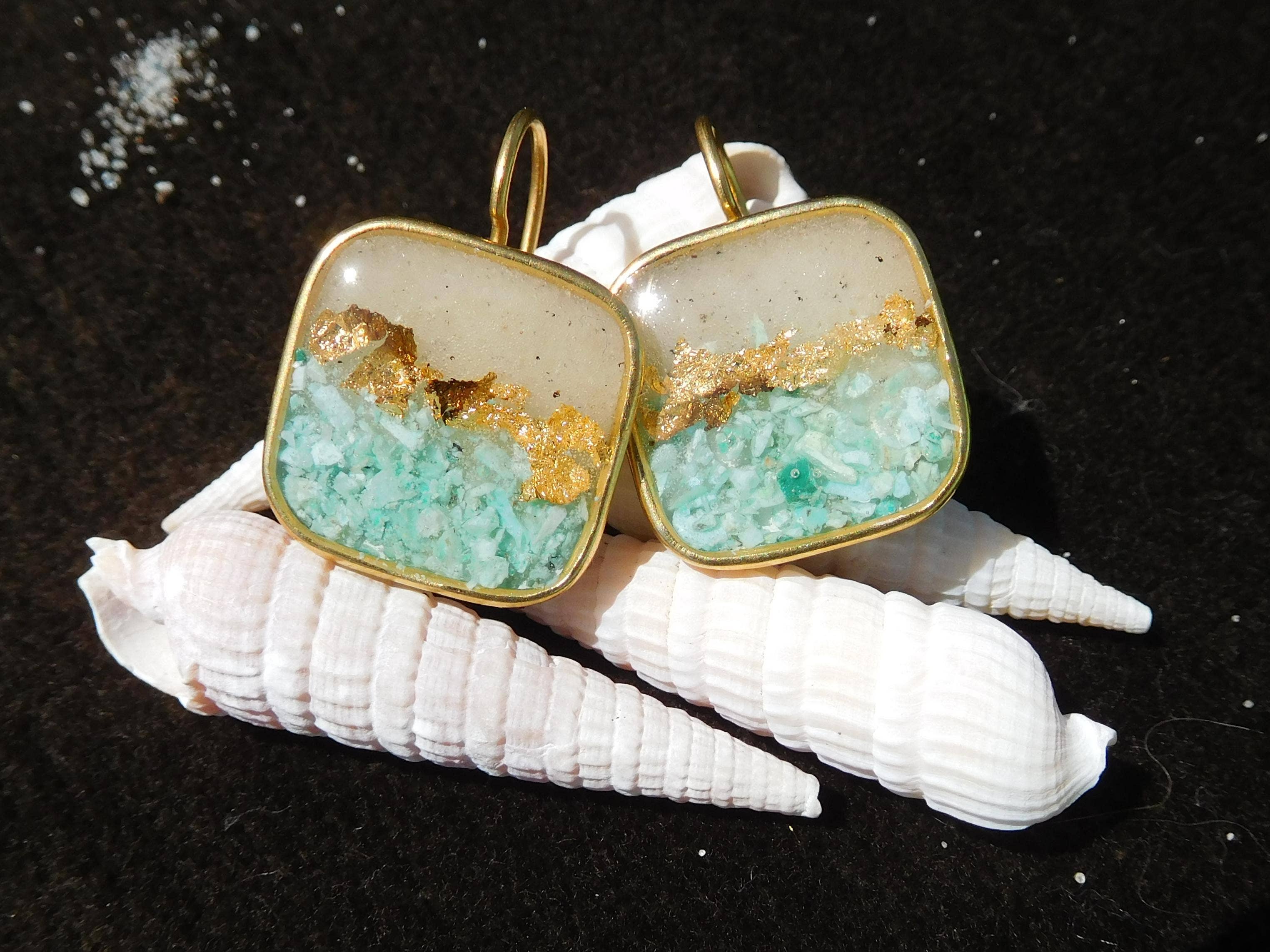 Art & Soul 30a - Wholesale Dangle Earrings - Beach Earrings Sand and Crystals  Customizable2