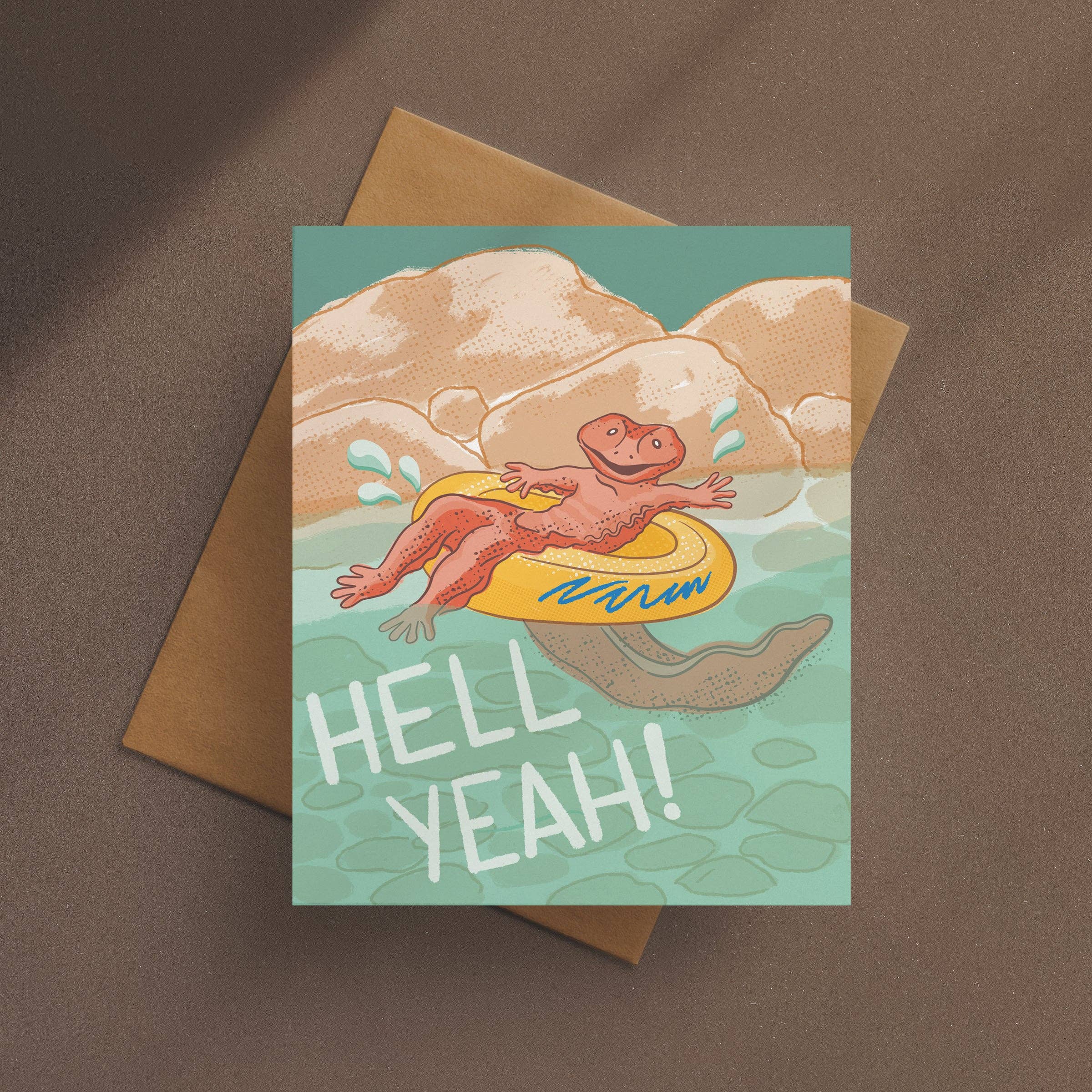 Starfangled Press - Wholesale Everyday Greeting Card - Hell Yeah Hellbender Card2
