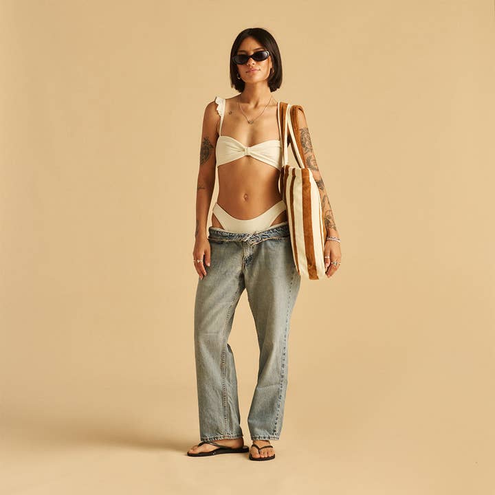 Slowtide - Wholesale Tote Bag - Women's - Cabana Terry Tote Bag - Brush