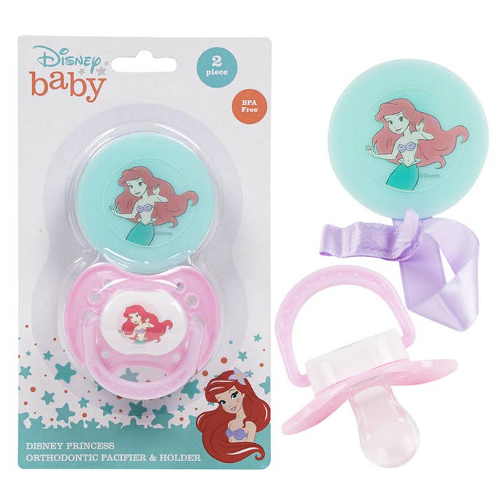 Deluxe Import Trading - Wholesale Pacifier - Baby - Princess Aiel Pacifier & Holder