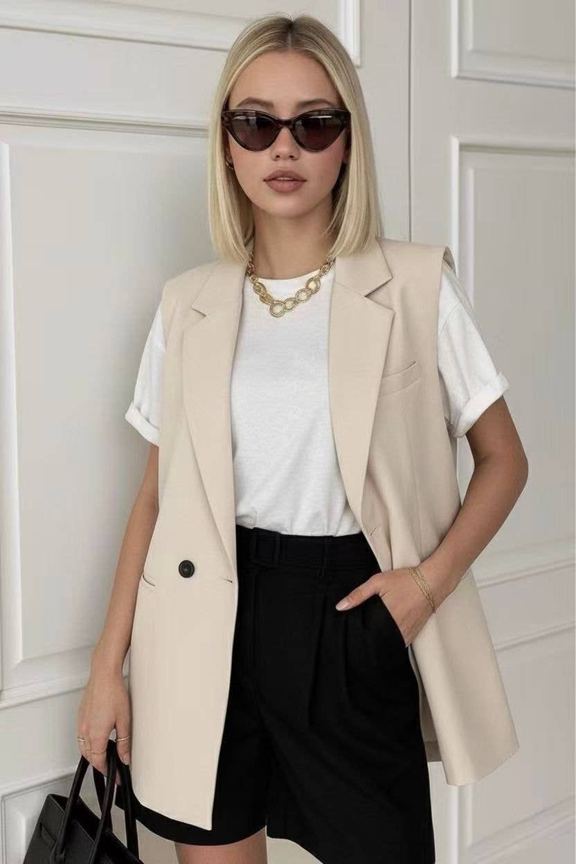 ESTEE BROWN – wholesale Blazer - Dam – Ärmlös kavajväst - 87064