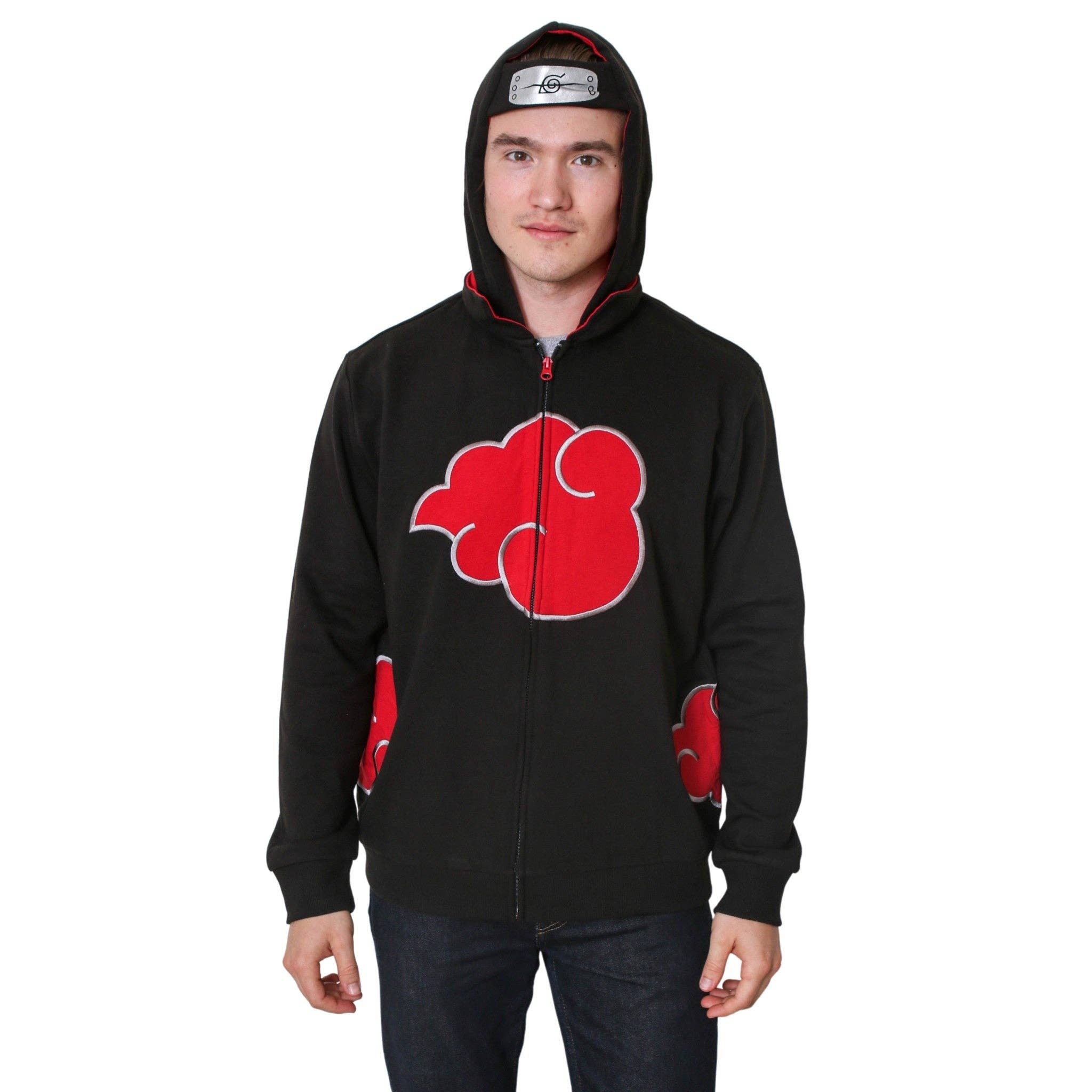 Fundom - Wholesale Hoodie - Unisex - Naruto Shippuden Itachi Akatsuki Hidden Leaf Symbol Cosplay Hoodie With Headband3