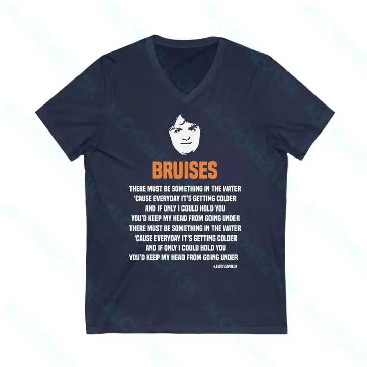 Lewis Capaldi Unisex Jersey Kortärmad V-ringad T-shirt för wholesale av Alcyone213k