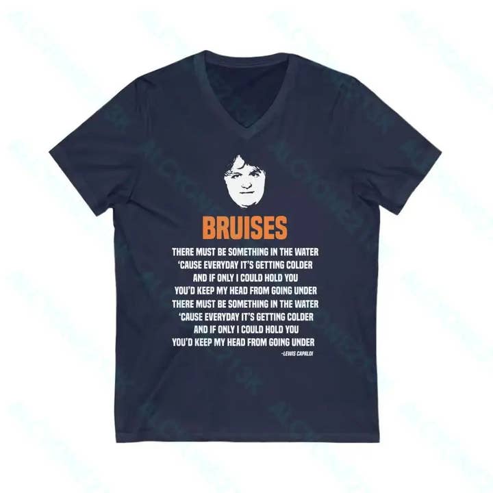 Camiseta Lewis Capaldi Unissex de manga curta com decote em V por atacado de Alcyone213k