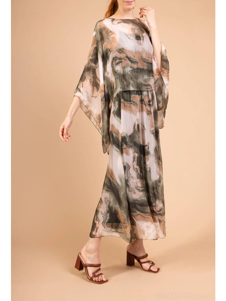 Shyloh – Großhandel Kleid – Damen – 2-in-1 Seidenkleid mit Druck 304683