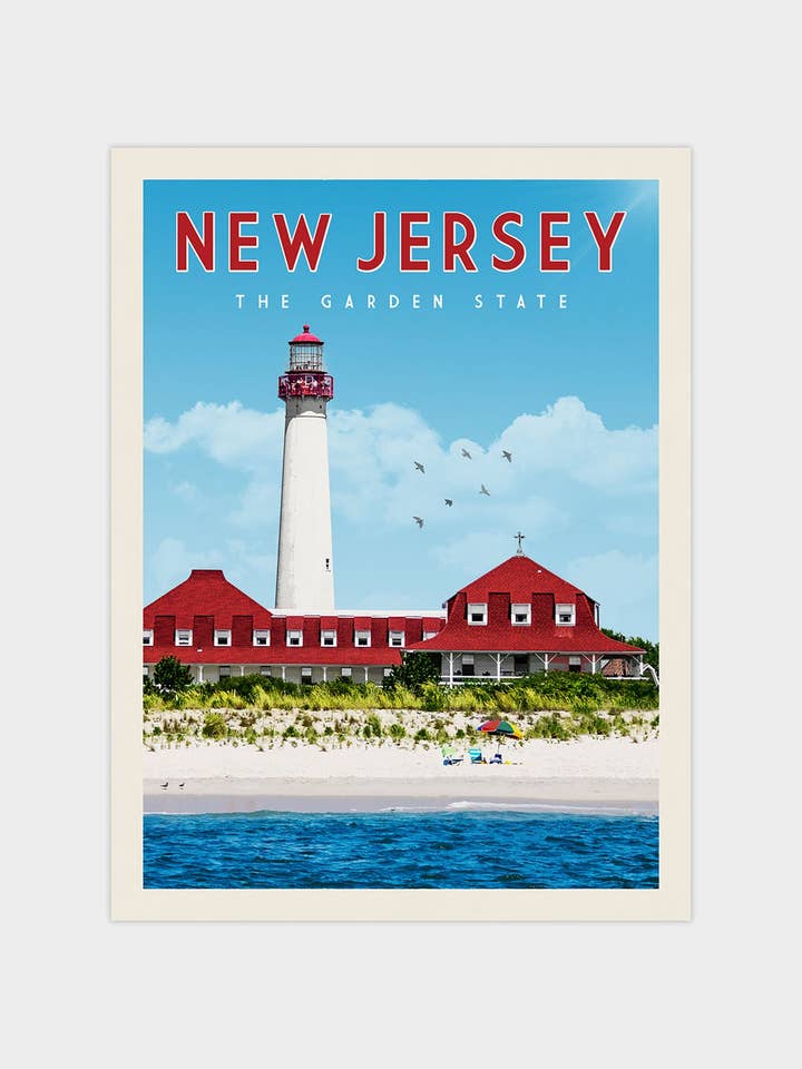 New Jersey - Vintage Travel Print for wholesale by Vintaprints