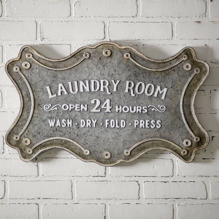 Laundry Room Metal Sign for wholesale by CTW Home Collection