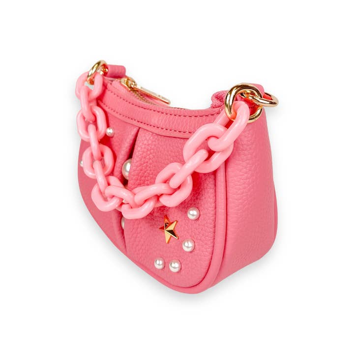 Doe a Dear - Wholesale Shoulder Bag – Kids - P50 B1310 Pearl Studs Mini Leather Shoulder Bag (4 Colors)6
