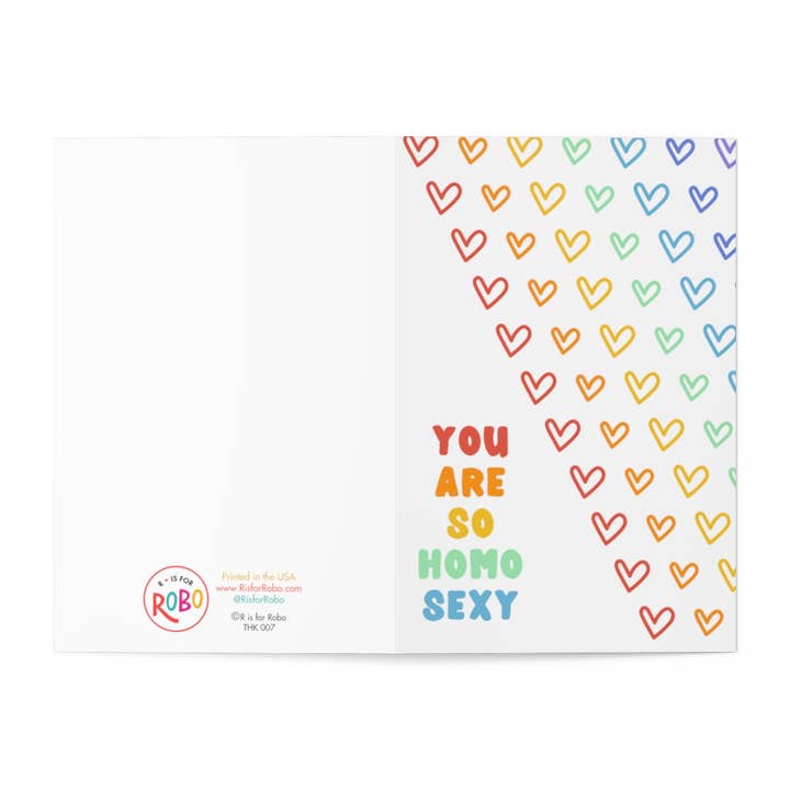 R is for Robo - Wholesale Valentijdskaartje - LGBTQ Valentijnsdagkaarten Gay Pride grappige jubileumkaarten2