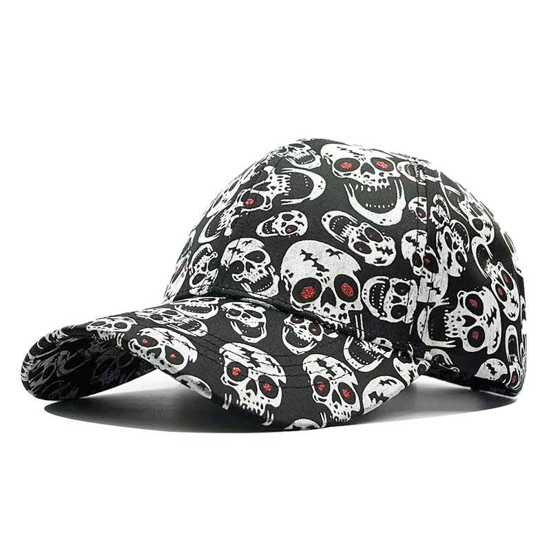 Black Red-Eye Skulls Printed Baseball Cap for wholesale on Faire0