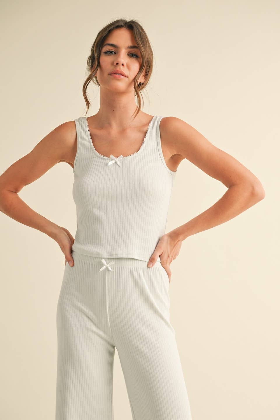 KIMBERLY C - Venta al por mayor Camiseta sin mangas - Mujer - Camiseta de Tirantes Punto Calado Lounge