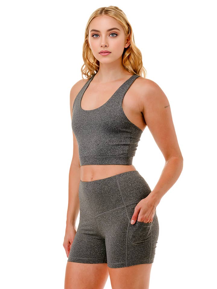 Color 5 - Wholesale Activewear Set - Women's - Active wear set crop top with shorts work out yoga set 10