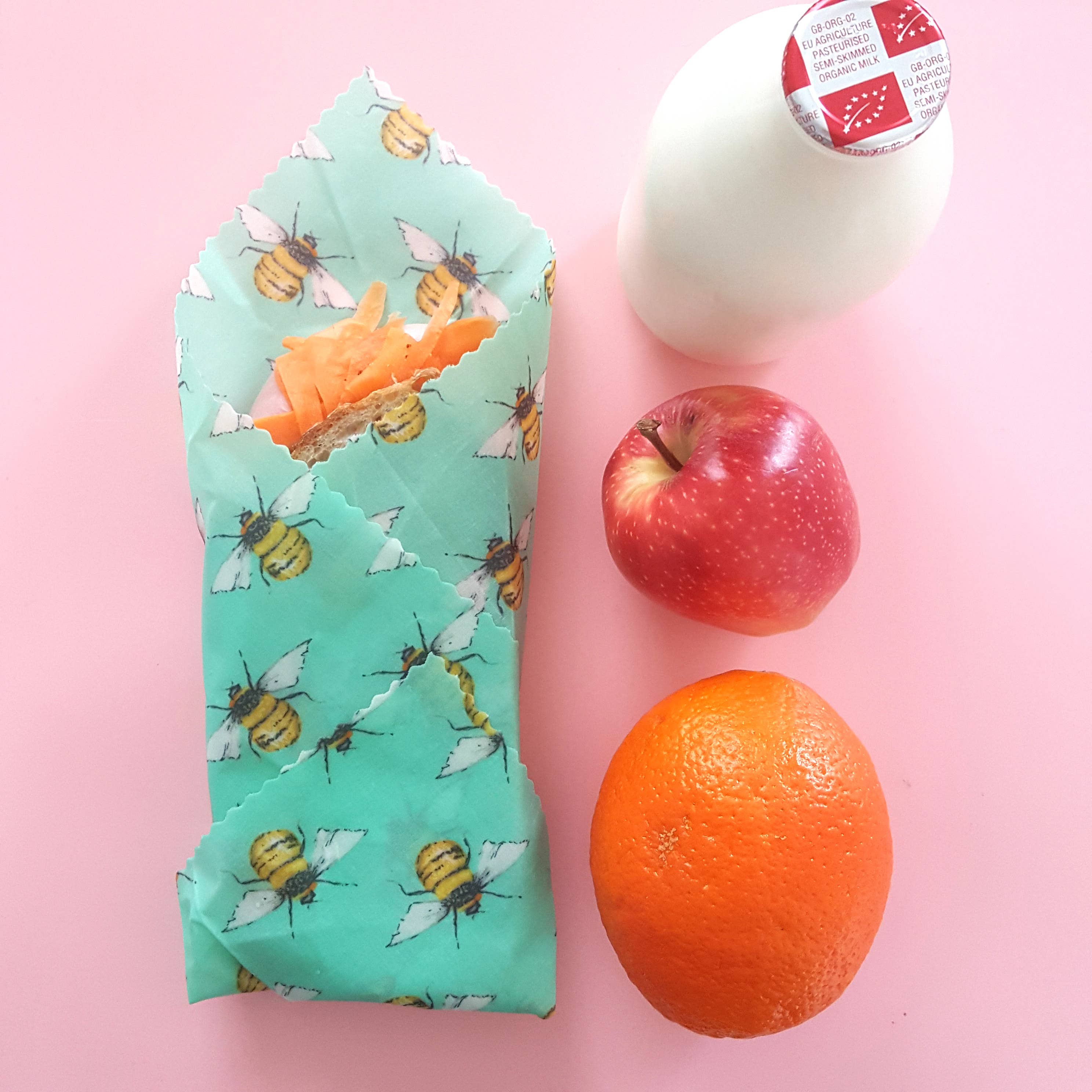 Honey Bee Good – wholesale Food storage wrap/bag – HANDMADE Single Large (12x12in) Beeswax Wraps|Mixed Pattern9