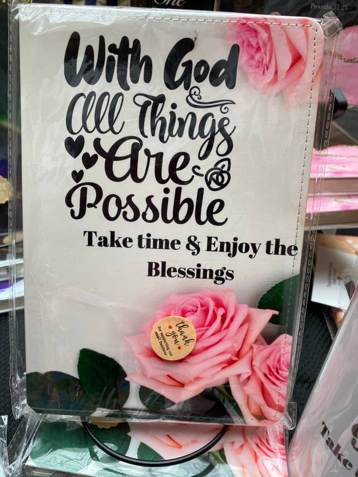 With GOD All Things Are Possible - Positive Affirmations Journal for wholesale by Tjamm6 Creations